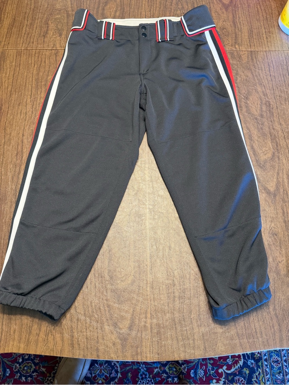 Boombah Women’s Softball Pants Size 36 X 24 Black Red White BM-5089W EUC